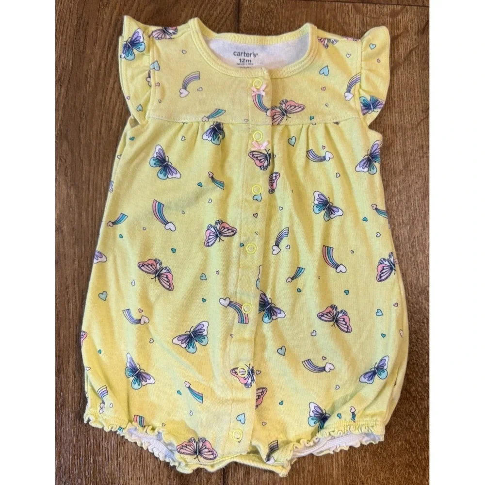 Baby Summer Rompers Girls 12 Months Clothes Outfits Lot Bundle Toddler Butterfly
